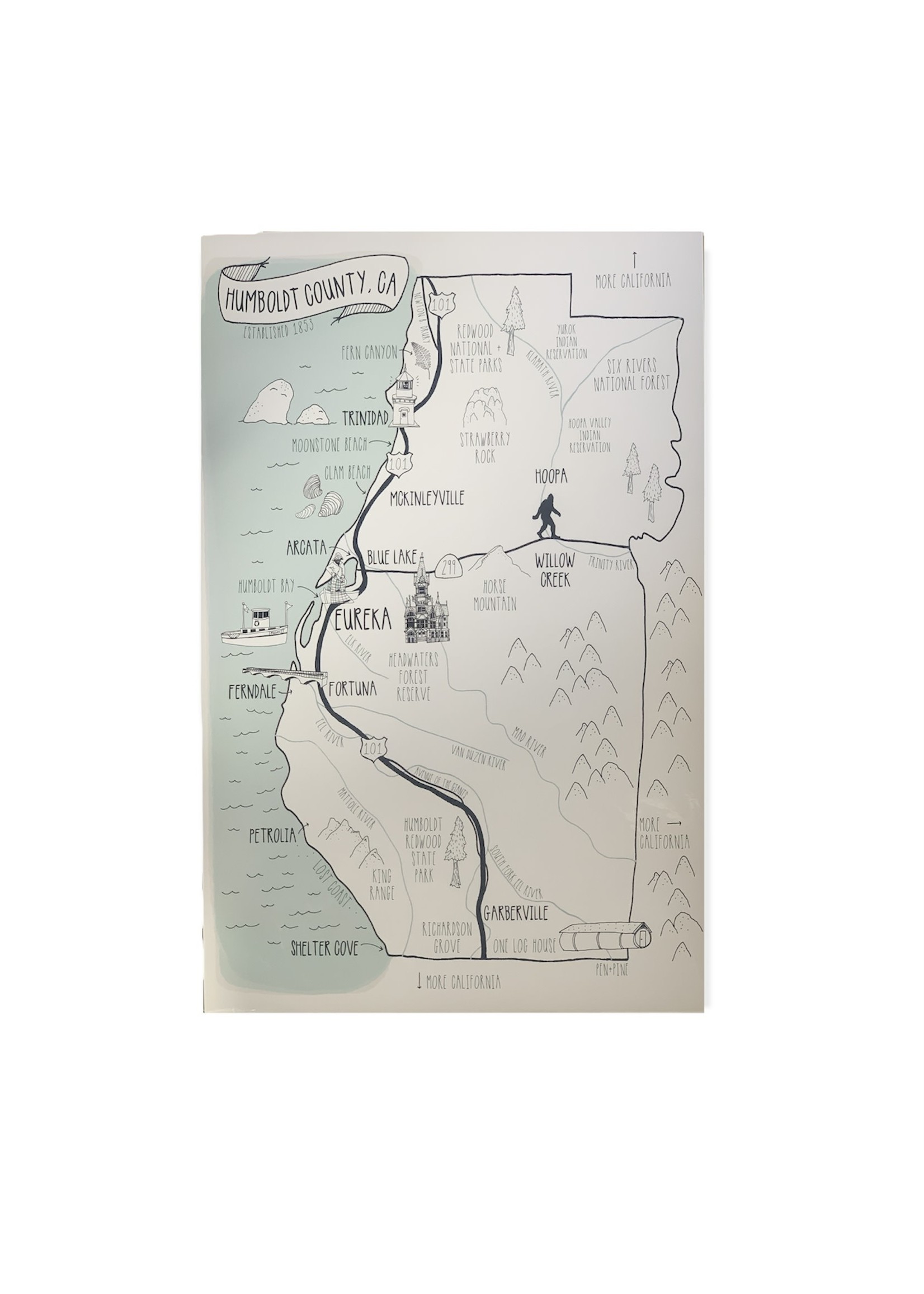 Humboldt Map Grandfather Tree Gifts and More