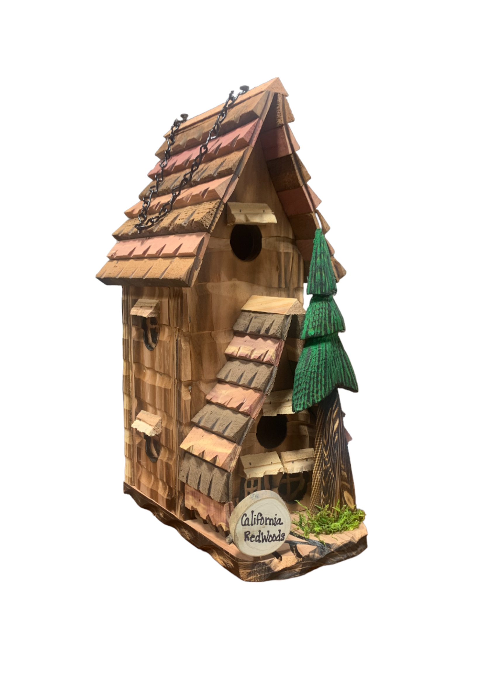 Redwood Birdhouse (Tear Drop - Large)