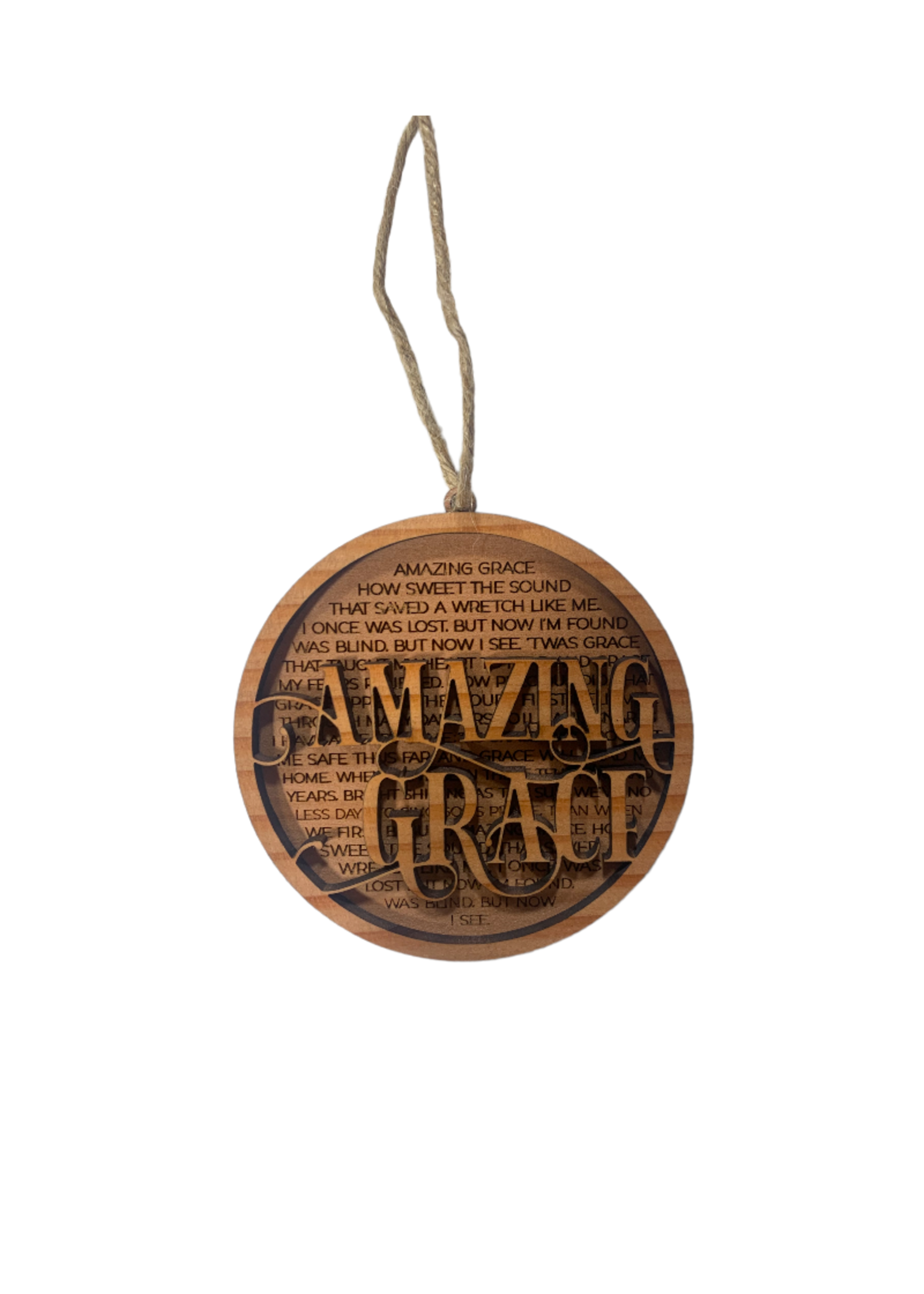 Grandfather Tree Redwood Ornament  (Amazing Grace)