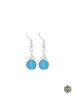 Nature's 1 (Sea Glass Round Bead Earrings)