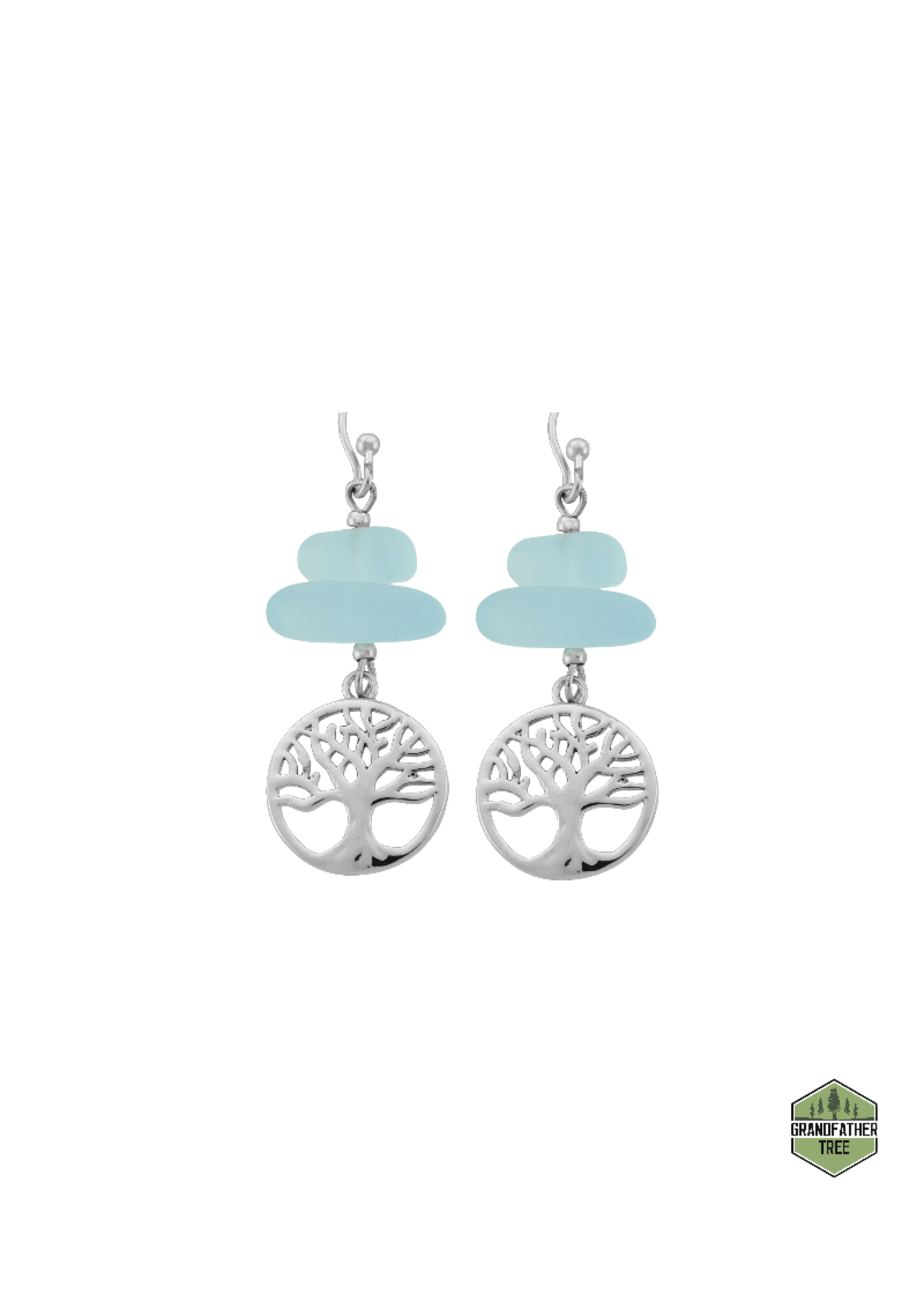 Nature's 1 (Sea Glass Tree of Life Earrings)