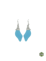 Nature's 1 (Sea Glass Wave Drop Earrings)