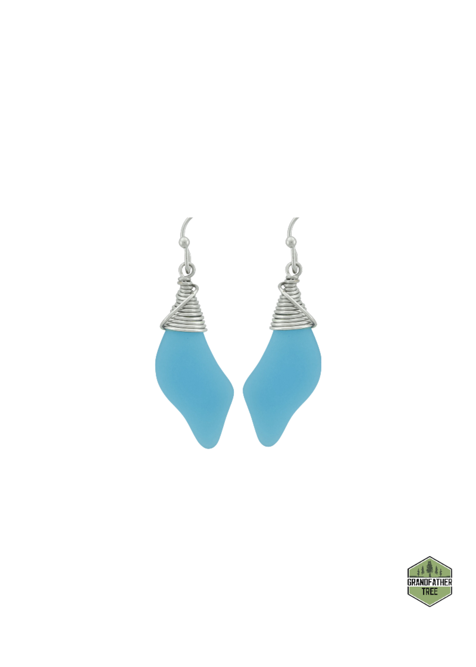 Nature's 1 (Sea Glass Wave Drop Earrings)