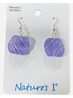 Nature's 1 (Sea Glass Square Nugget Earrings)