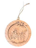 Grandfather Tree Redwood Ornament (CR Layered Circle)