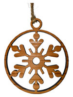 Grandfather Tree Redwood Ornament (Snowflake)