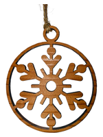 Redwood Ornament (Snowflake)