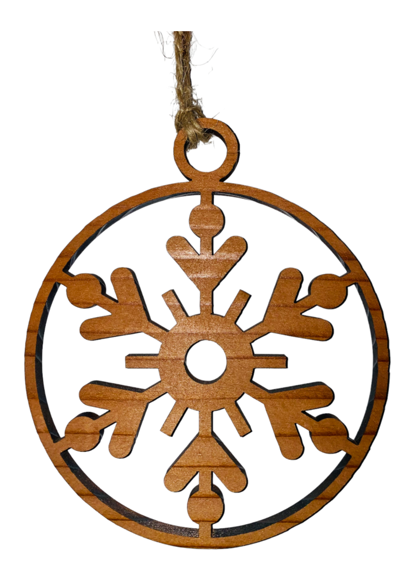 Grandfather Tree Redwood Ornament (Snowflake)