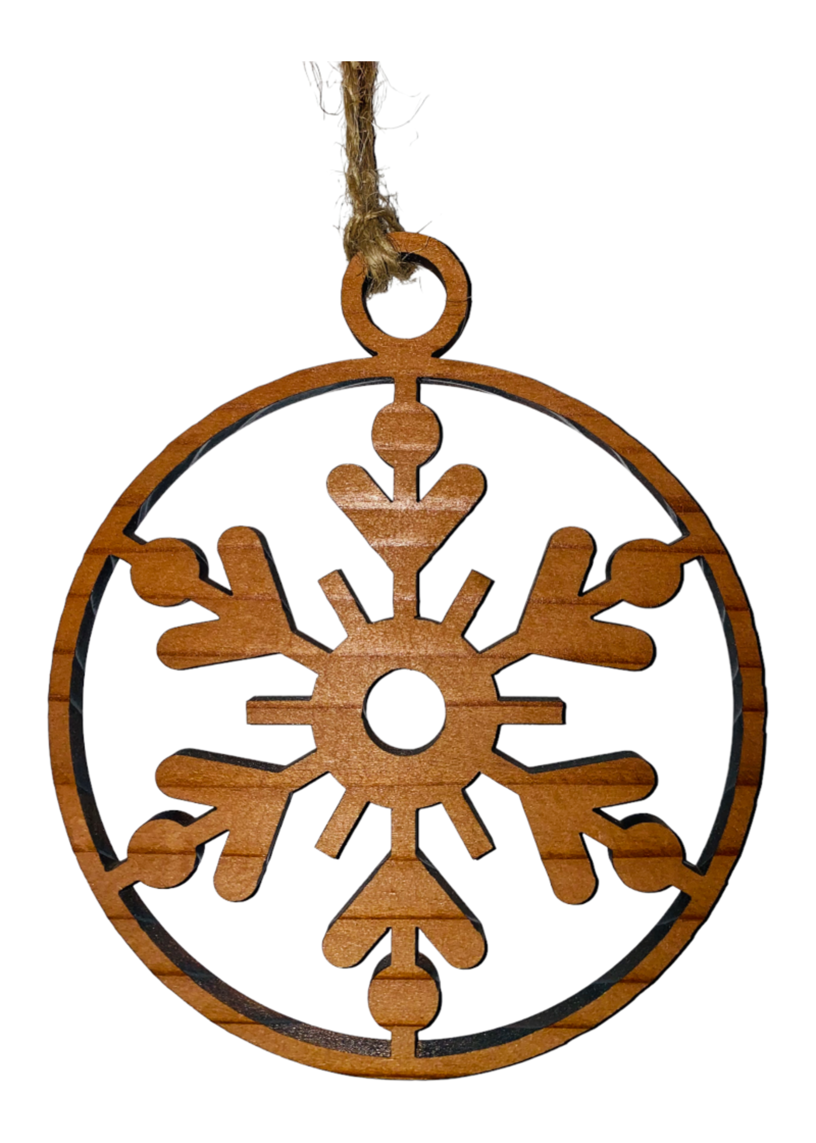Redwood Ornament (Snowflake)