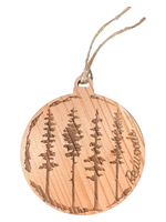 Grandfather Tree Redwood Ornament (4-Tree Round)