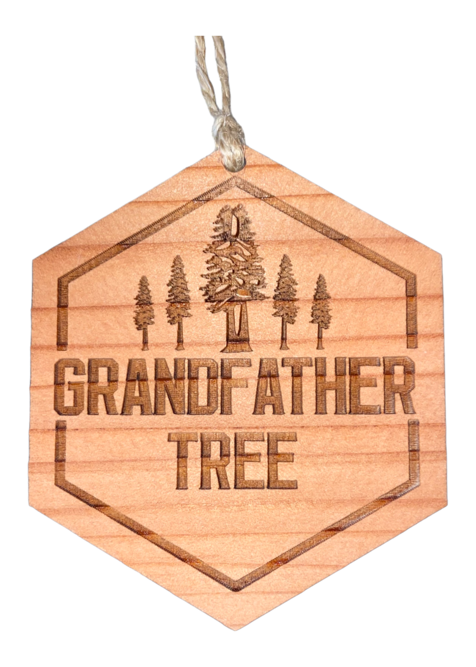 Grandfather Tree Redwood Ornament (GTree Logo)