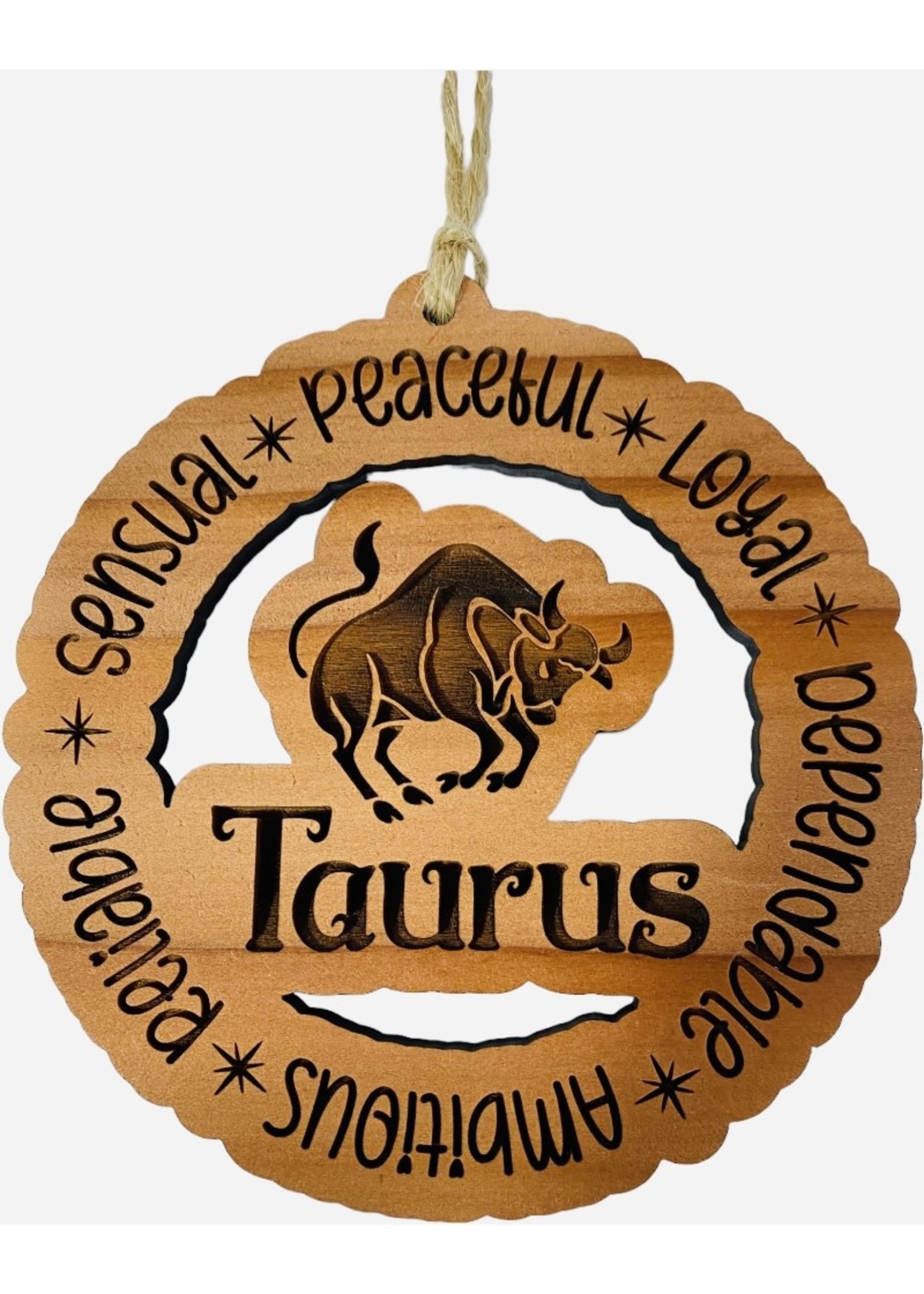 Grandfather Tree Redwood Ornament (Zodiac)