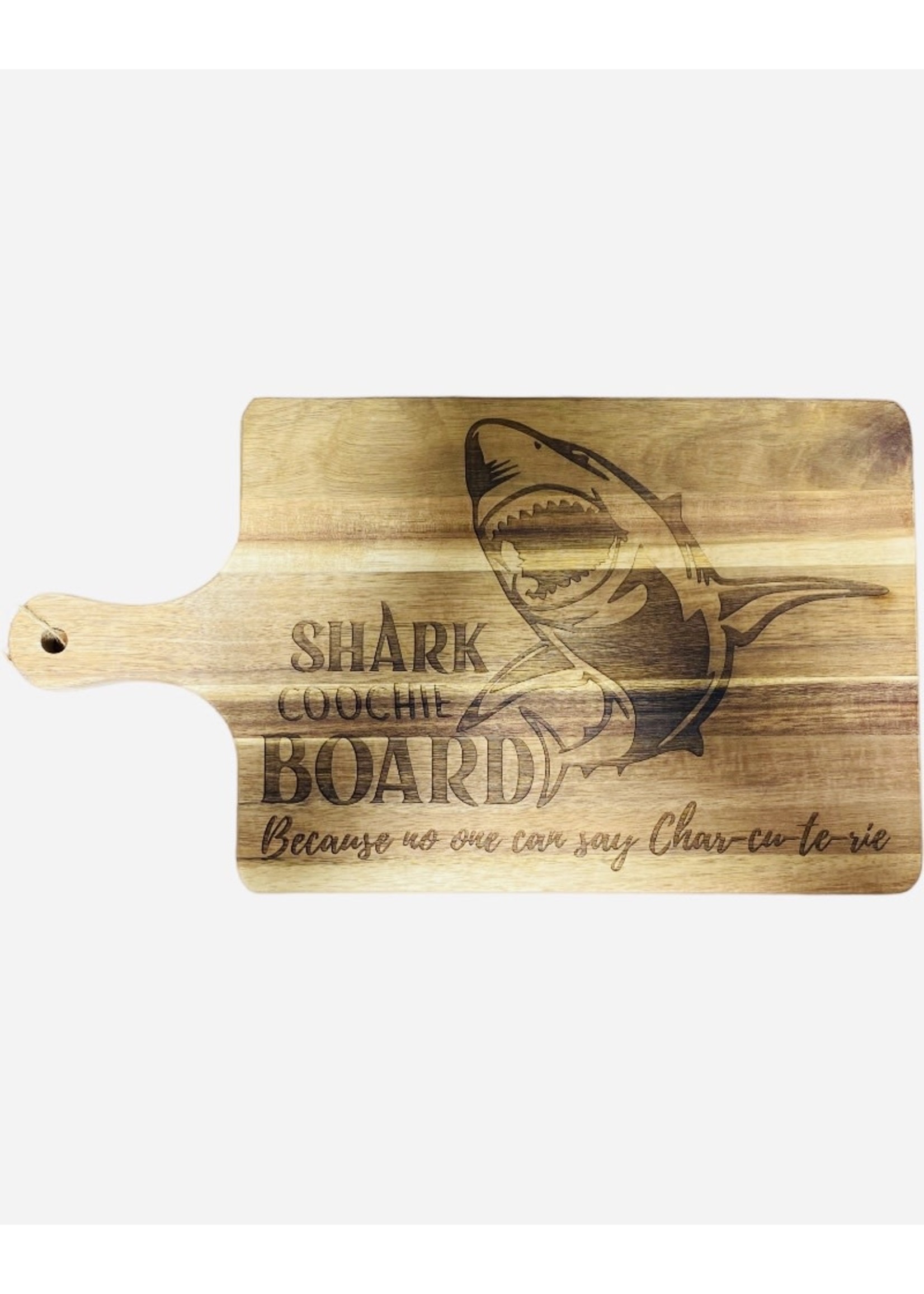 Etched Shark Coochie Cutting Board