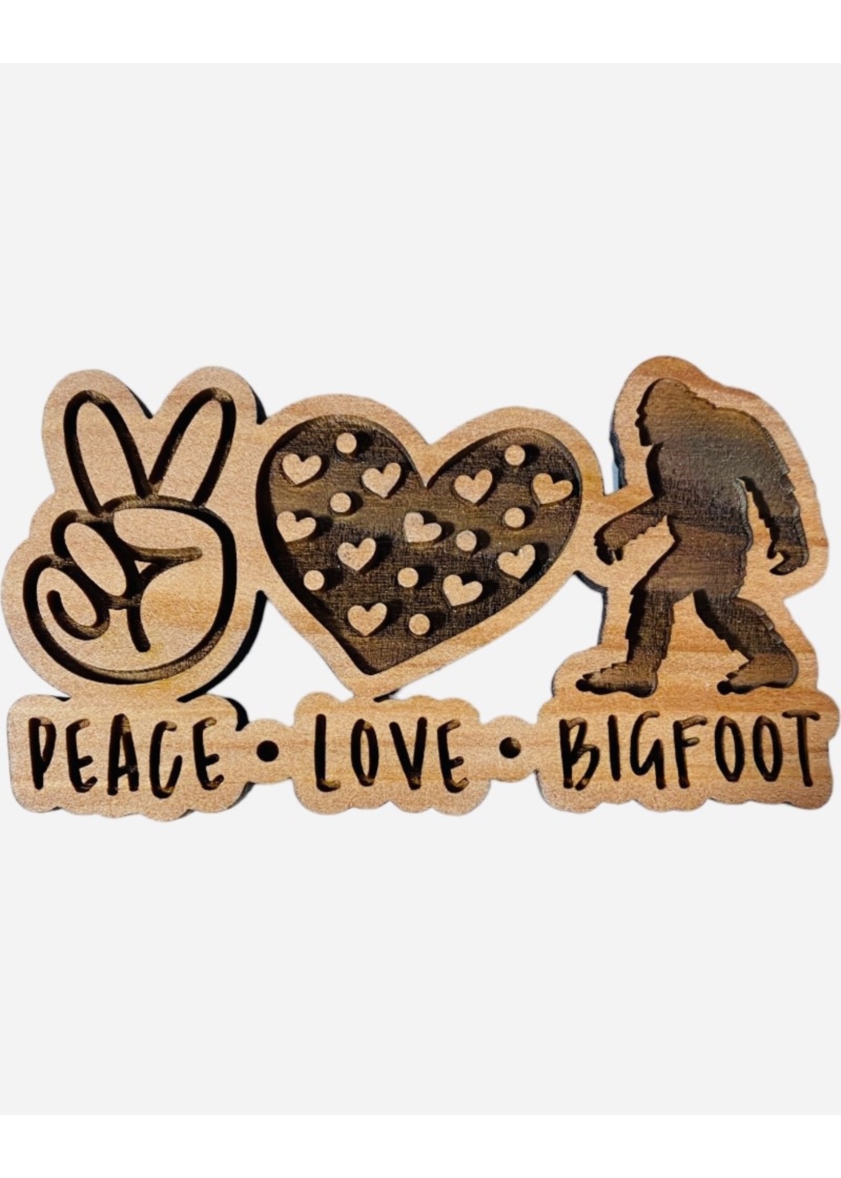 Grandfather Tree Redwood Magnet (Peace, Love, Bigfoot)