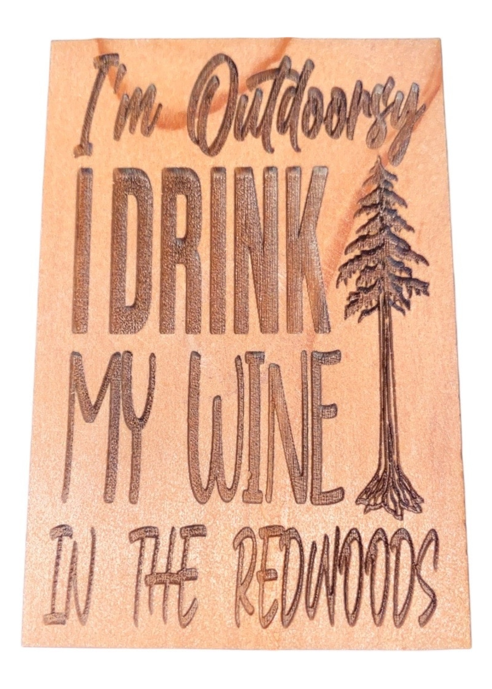 Grandfather Tree Redwood Magnet (Wine in Redwoods)