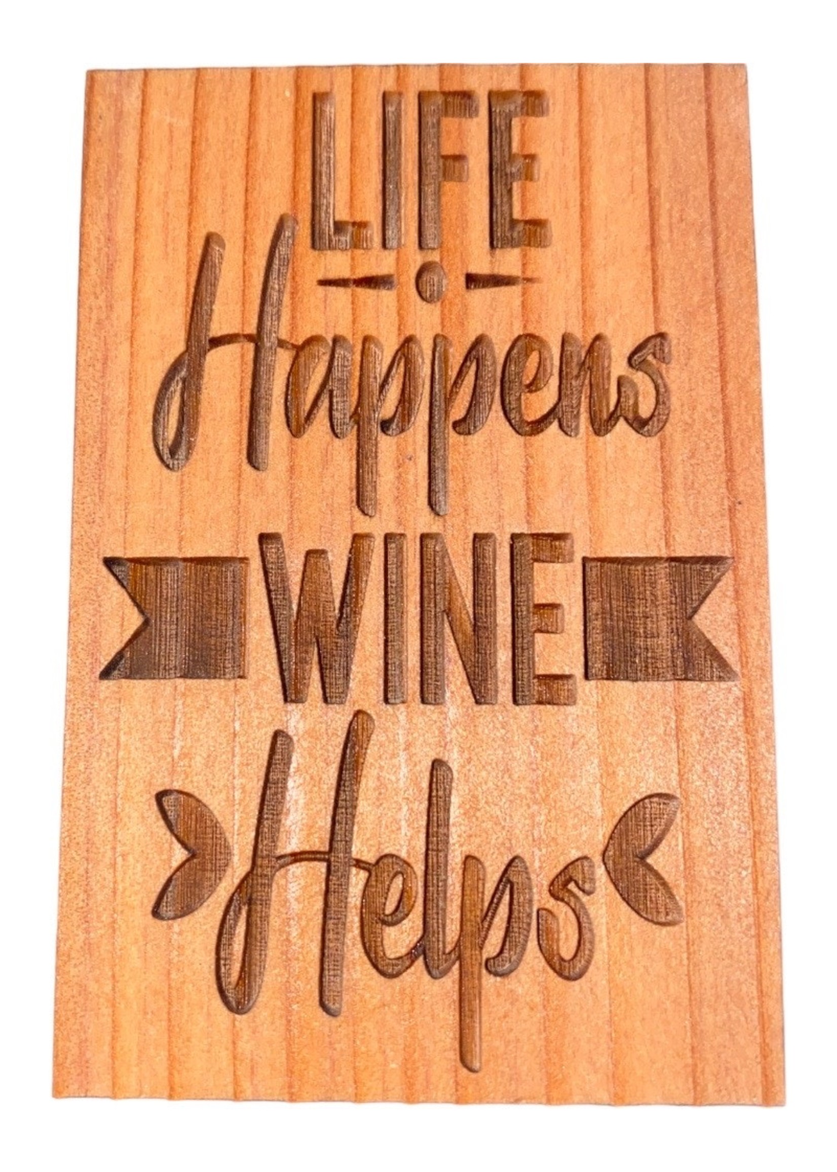 Grandfather Tree Redwood Magnet (Wine Helps)