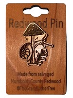 Grandfather Tree Collectible Pin (Redwood) Mushroom & Snail