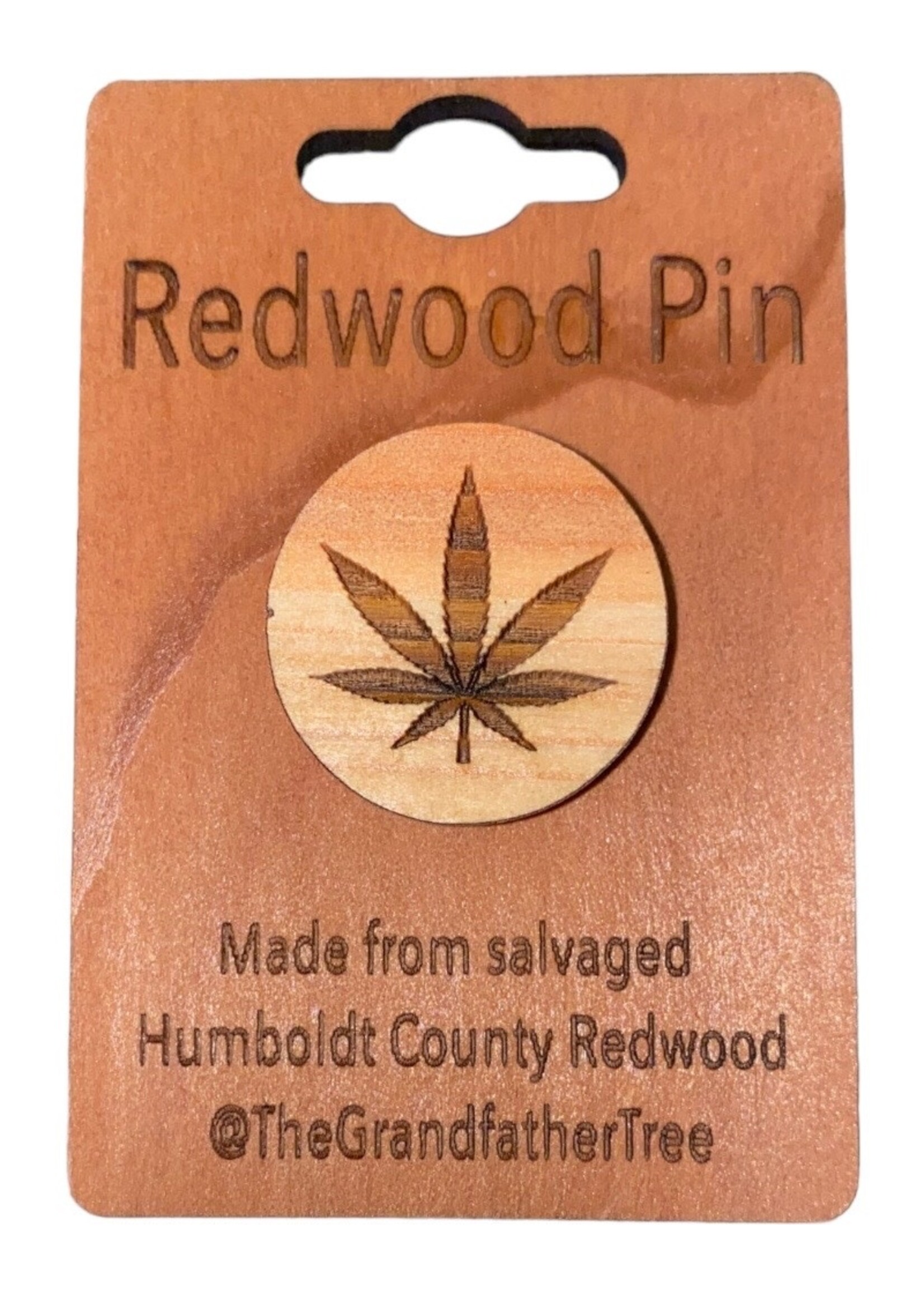 Grandfather Tree Collectible Pin (Redwood) Circle Hemp