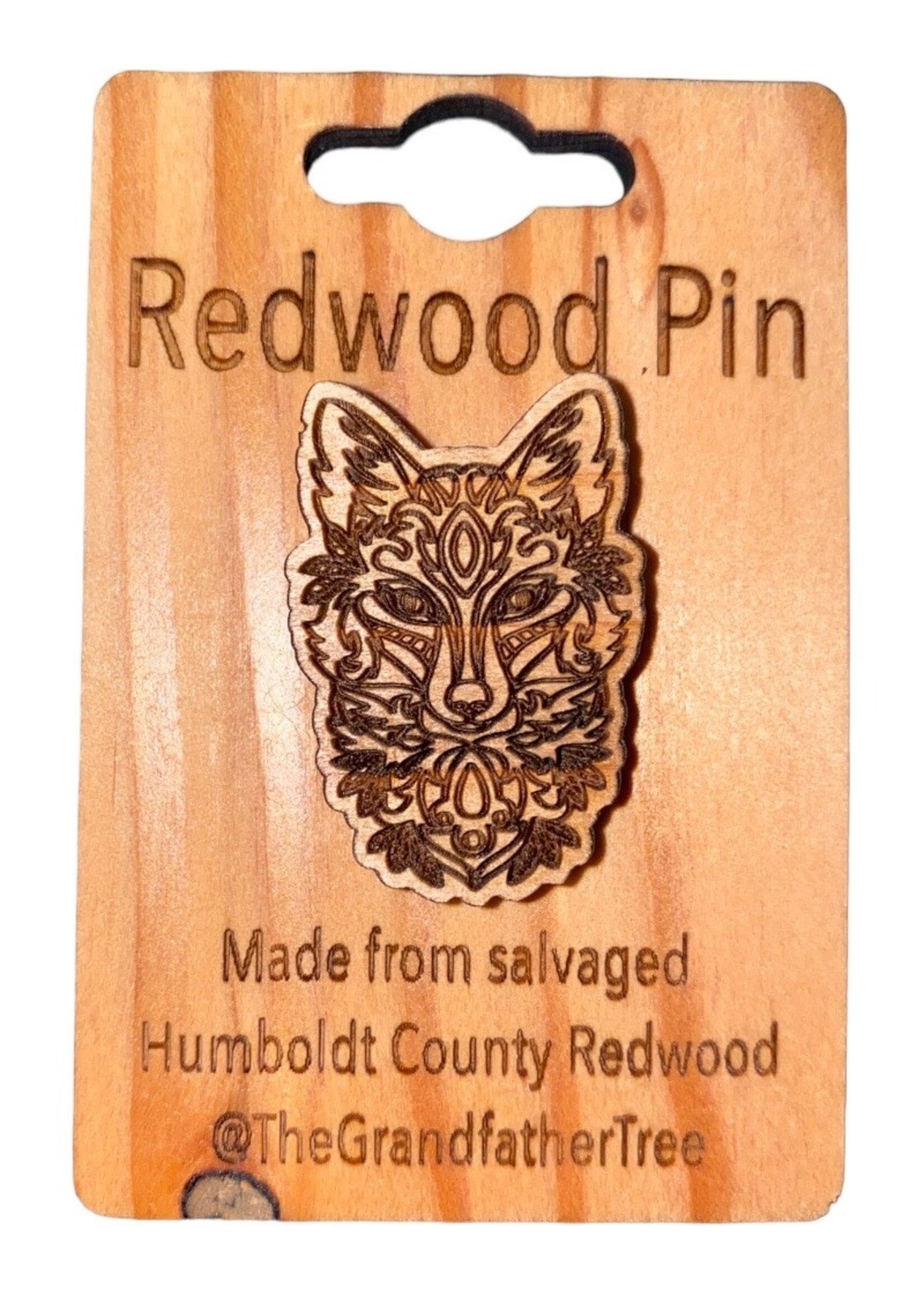 Grandfather Tree Collectible Pin (Redwood) Wolf