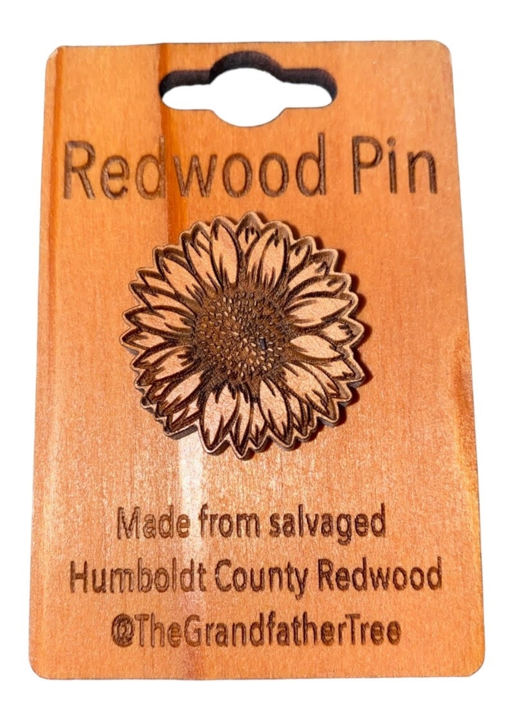 Grandfather Tree Collectible Pin (Redwood) Sunflower