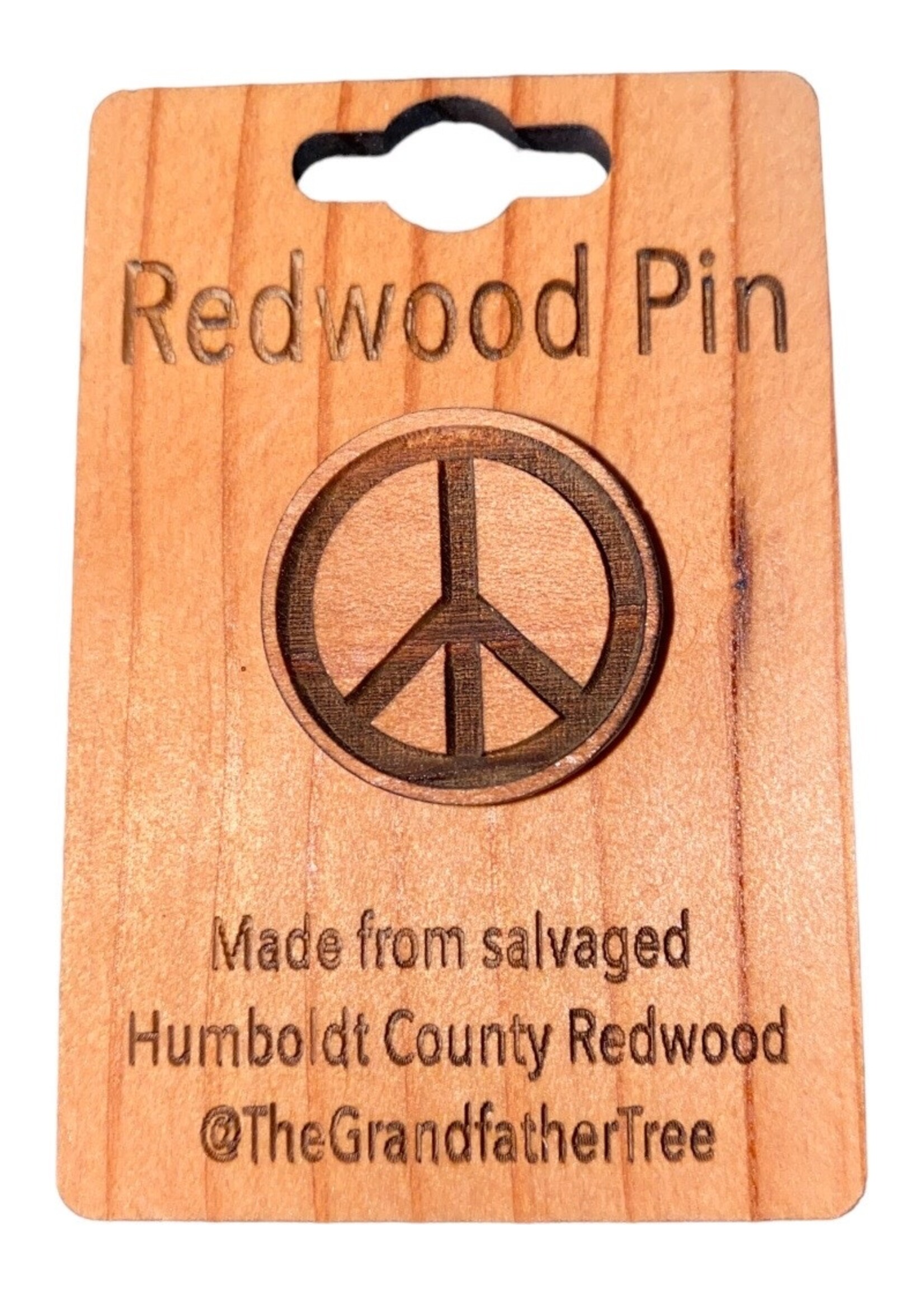Collectible Pin (Redwood) Peace Sign