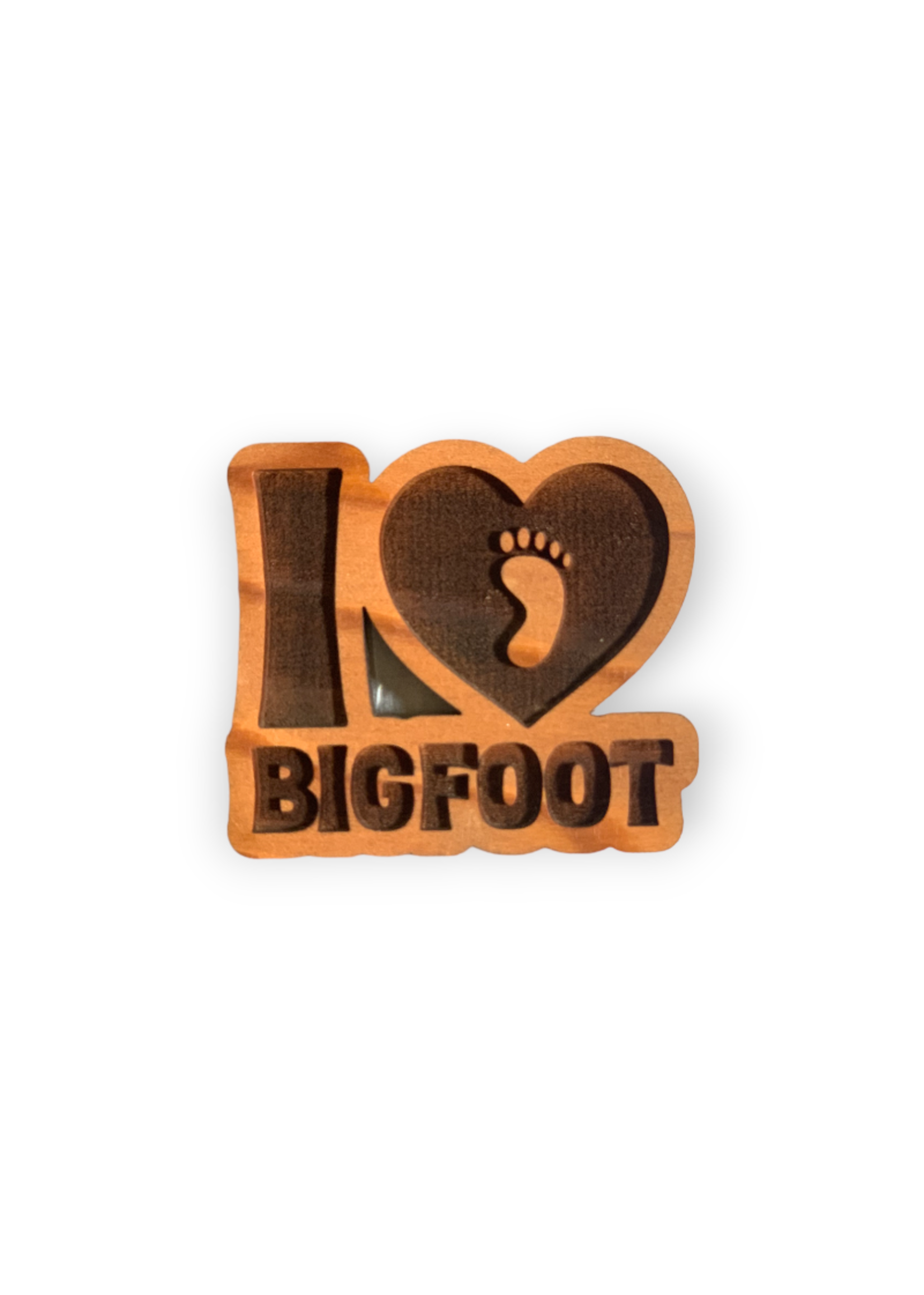 Grandfather Tree Redwood Magnet (I Heart Bigfoot)