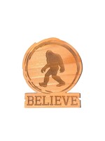 Grandfather Tree Redwood Magnet (Round Bigfoot Believe)
