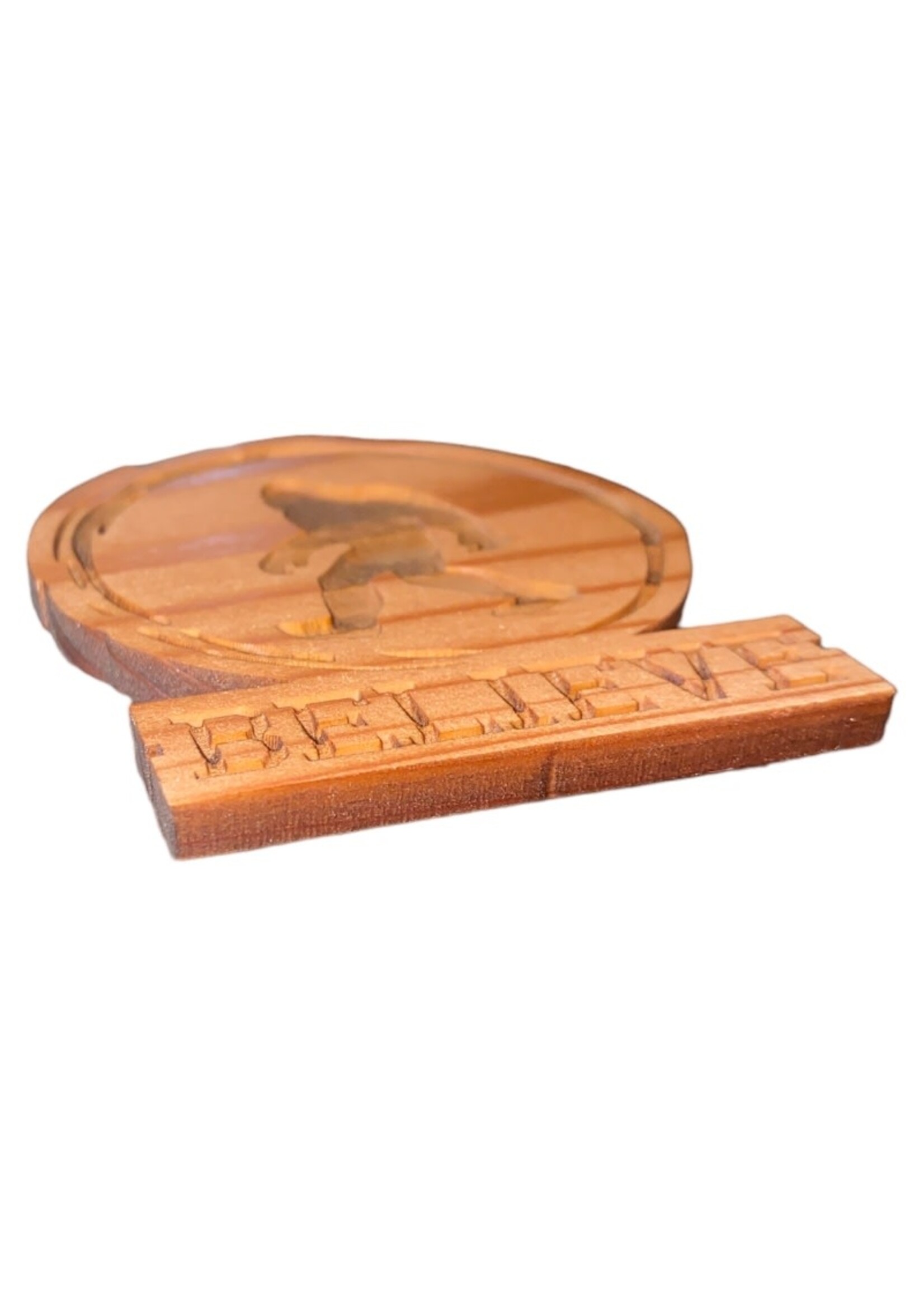 Grandfather Tree Redwood Magnet (Round Bigfoot Believe)