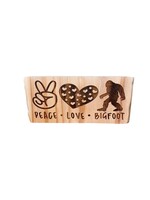 Redwood Shelf Sitter - Peace, Love, & Bigfoot 2.5"
