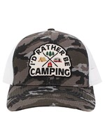 Hat - Rather Be Camping (Blk Camo)