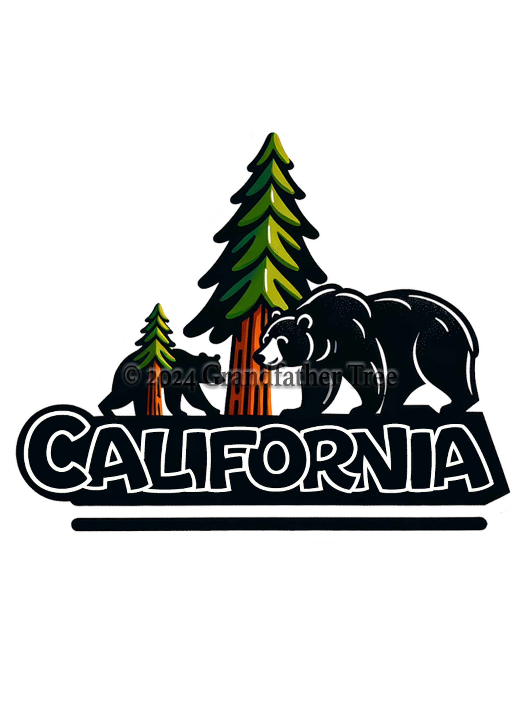 Sticker (California Bears w/ Tree)