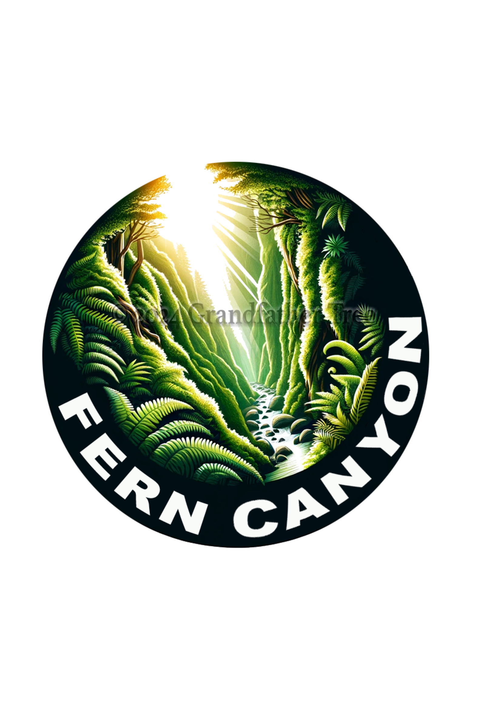Sticker (Fern Canyon - Round)