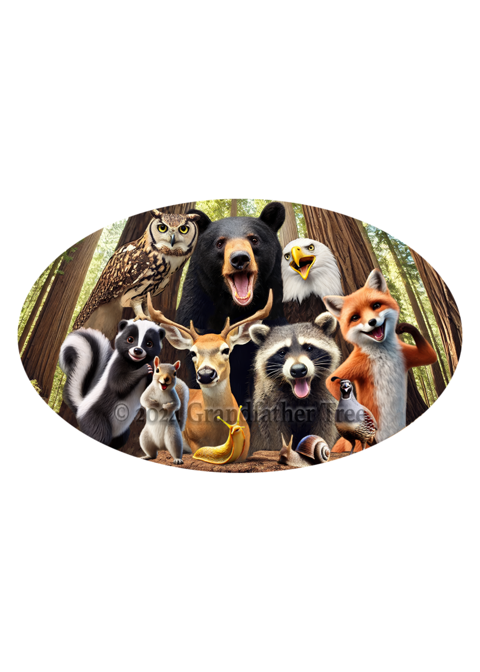 Sticker (Redwood Wildlife Selfie)