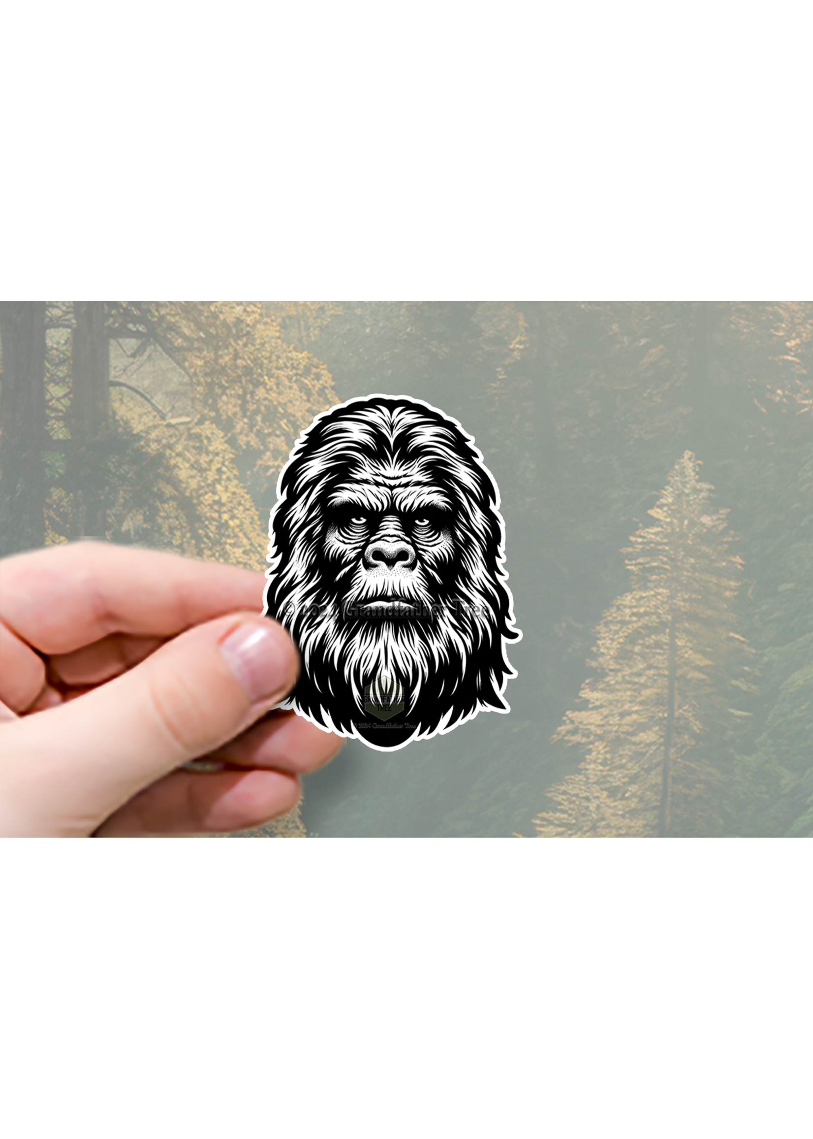 Sticker (Bigfoot Face)