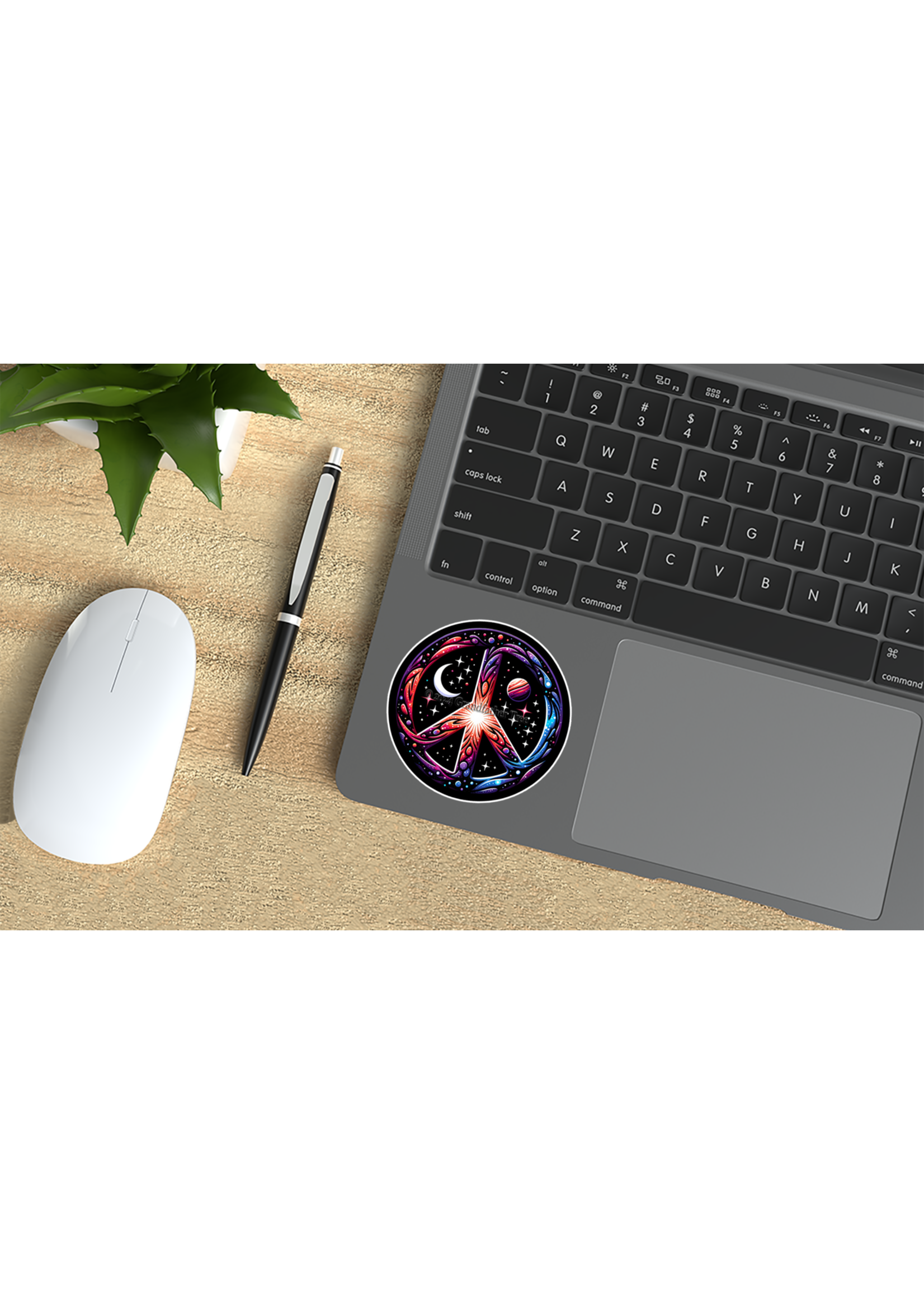 Sticker (Cosmic Peace Symbol) 2"