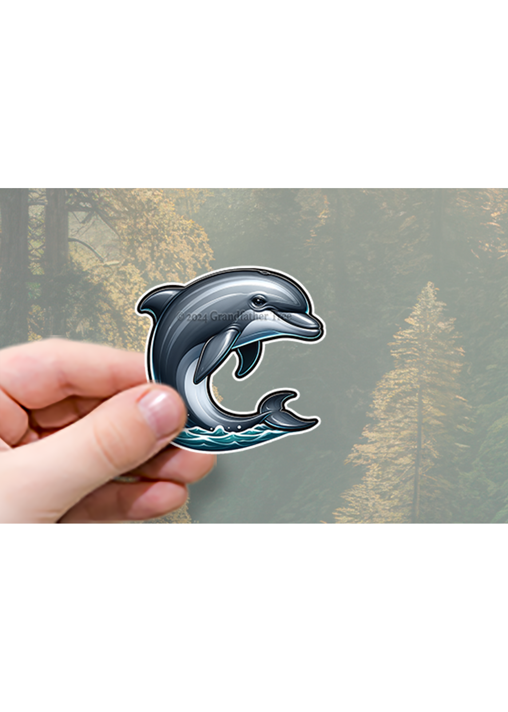 Sticker (Dolphin Jumping) 2"