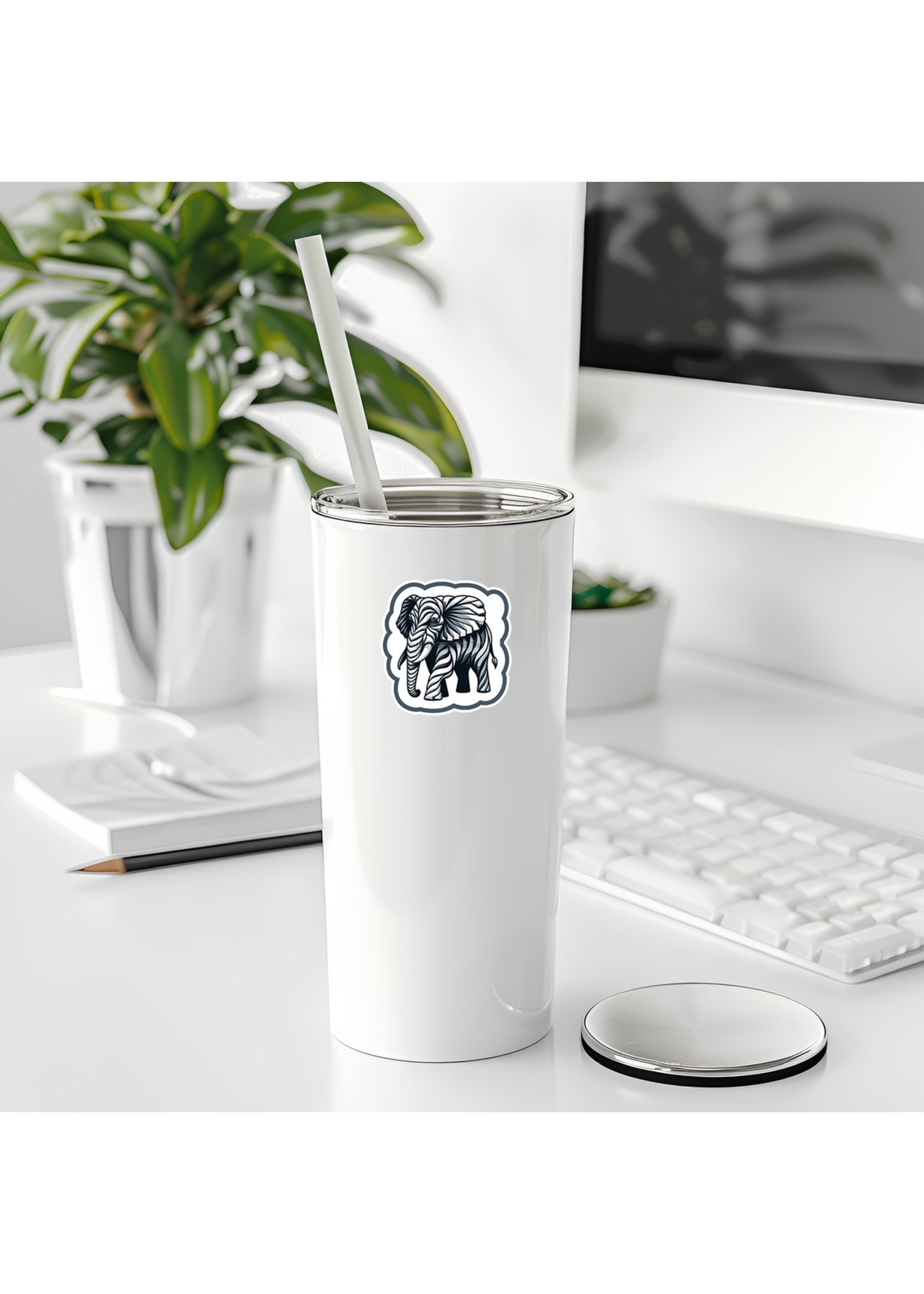 Sticker (Elephant Illusion) 2"