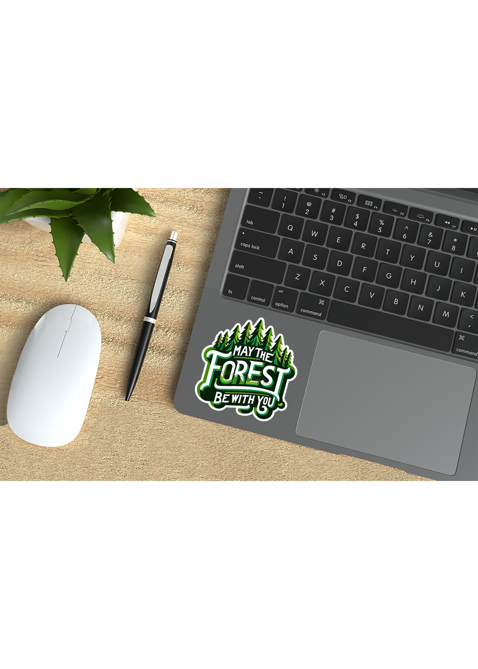 Sticker (Forest Be With You) 4"