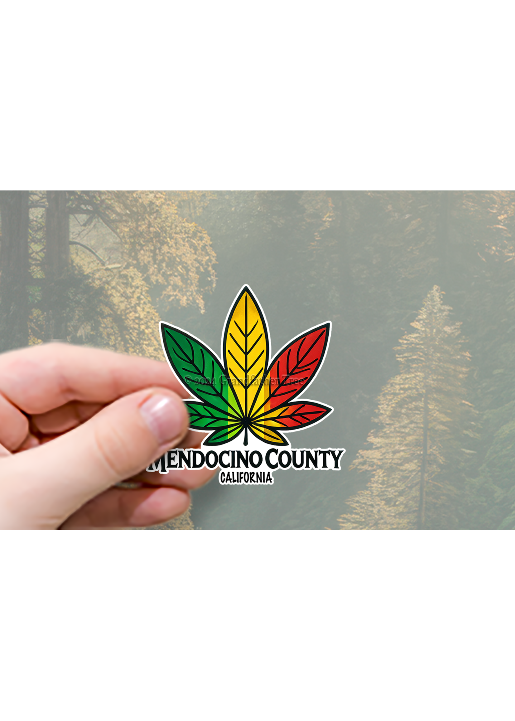 Sticker (Mendo Hemp Leaf) 3"