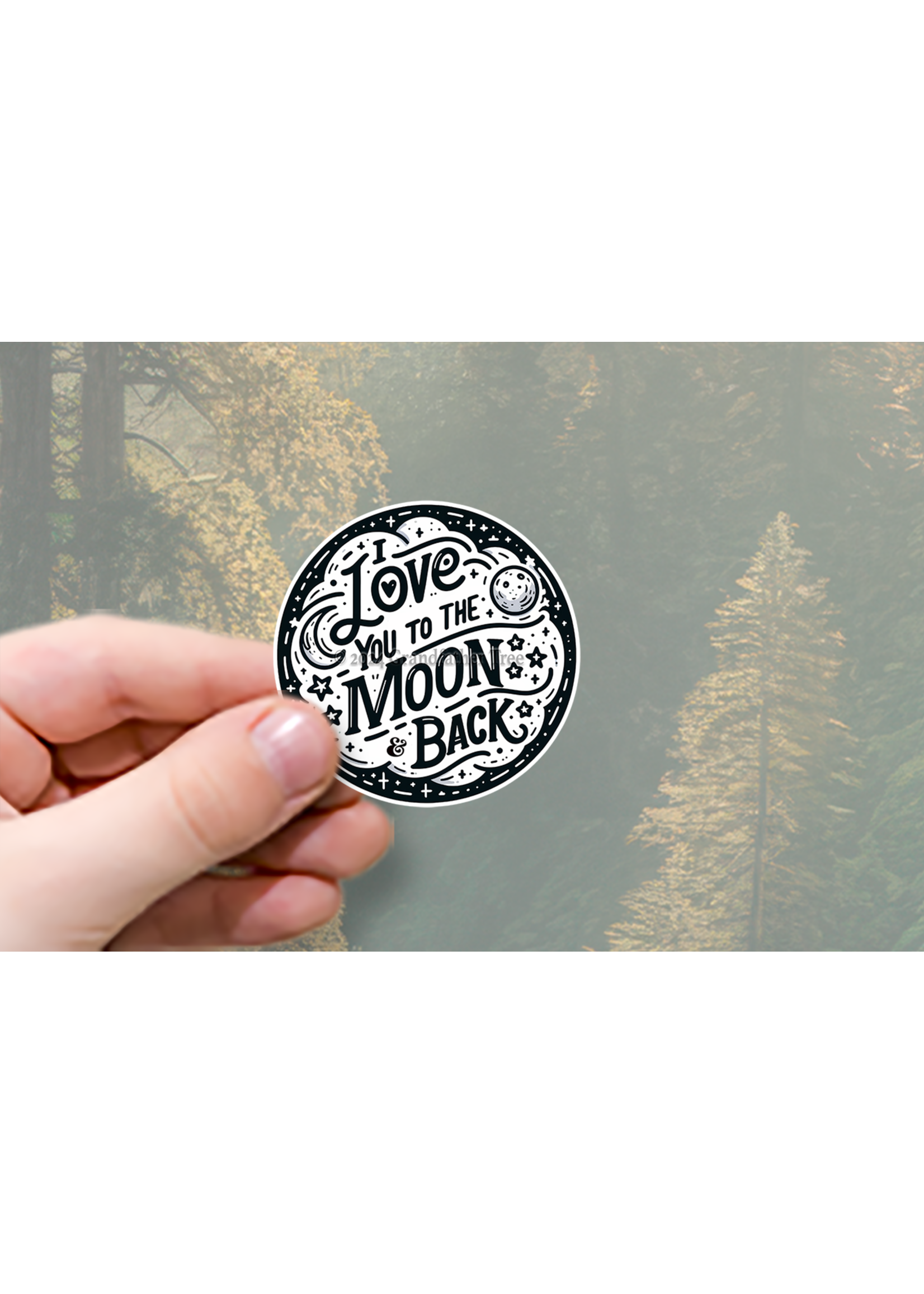 Sticker (Moon & Back) 2"