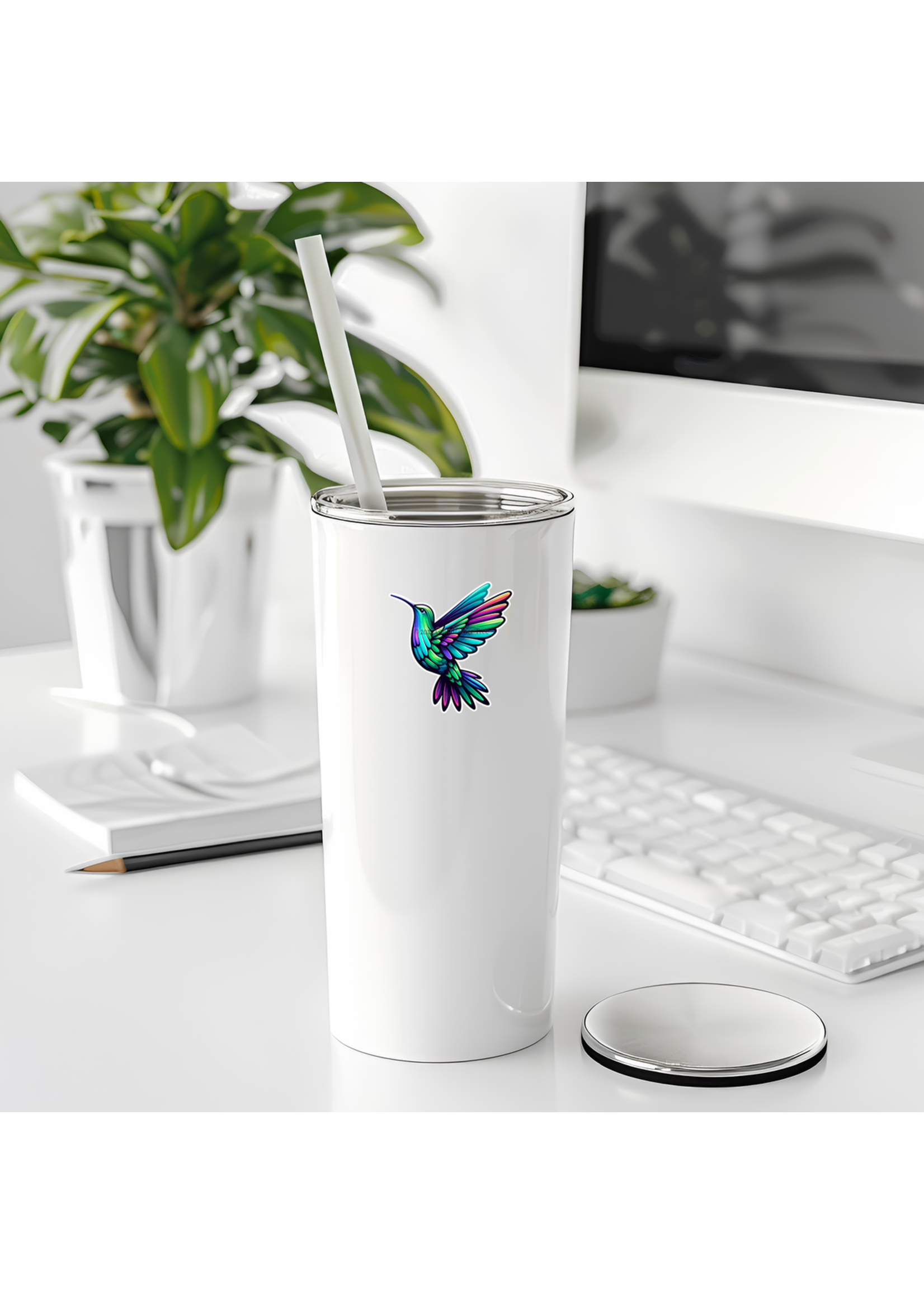 Sticker (Pastel Hummingbird) 2"