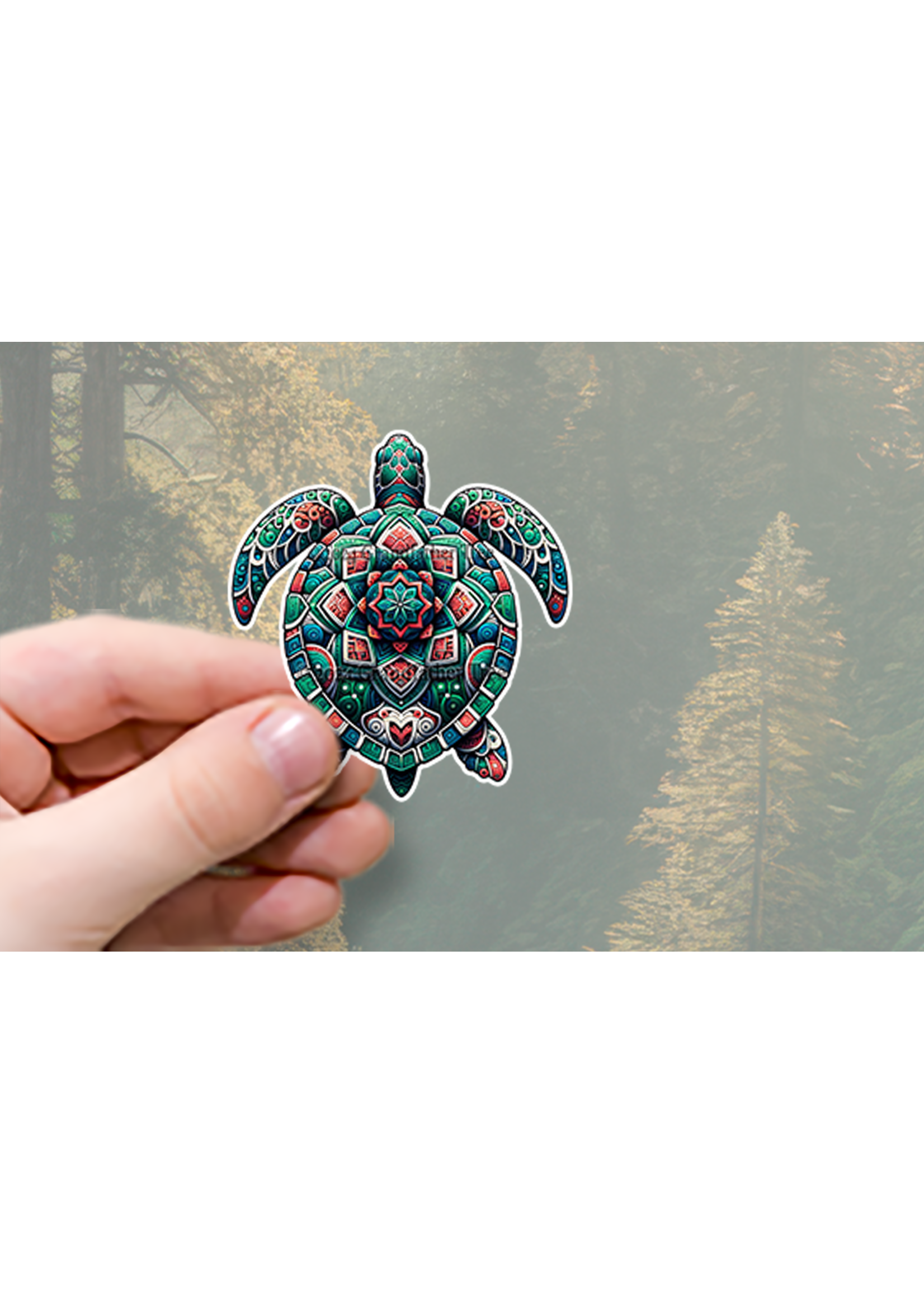 Sticker (Patterned Sea Turtle) 2"