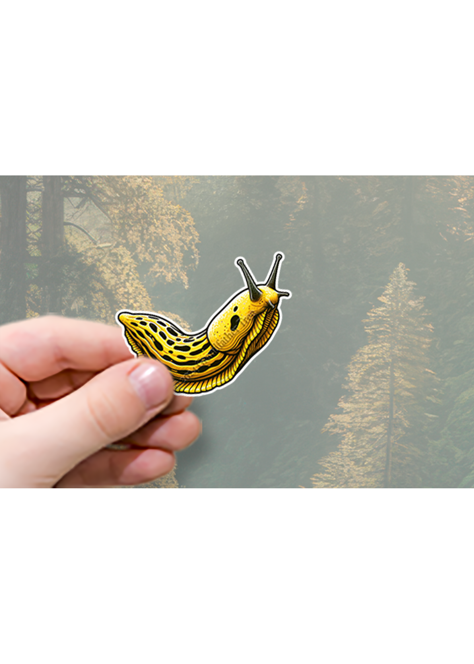 Sticker (Realistic Banana Slug)