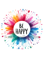 Sticker (Be Happy) 2"