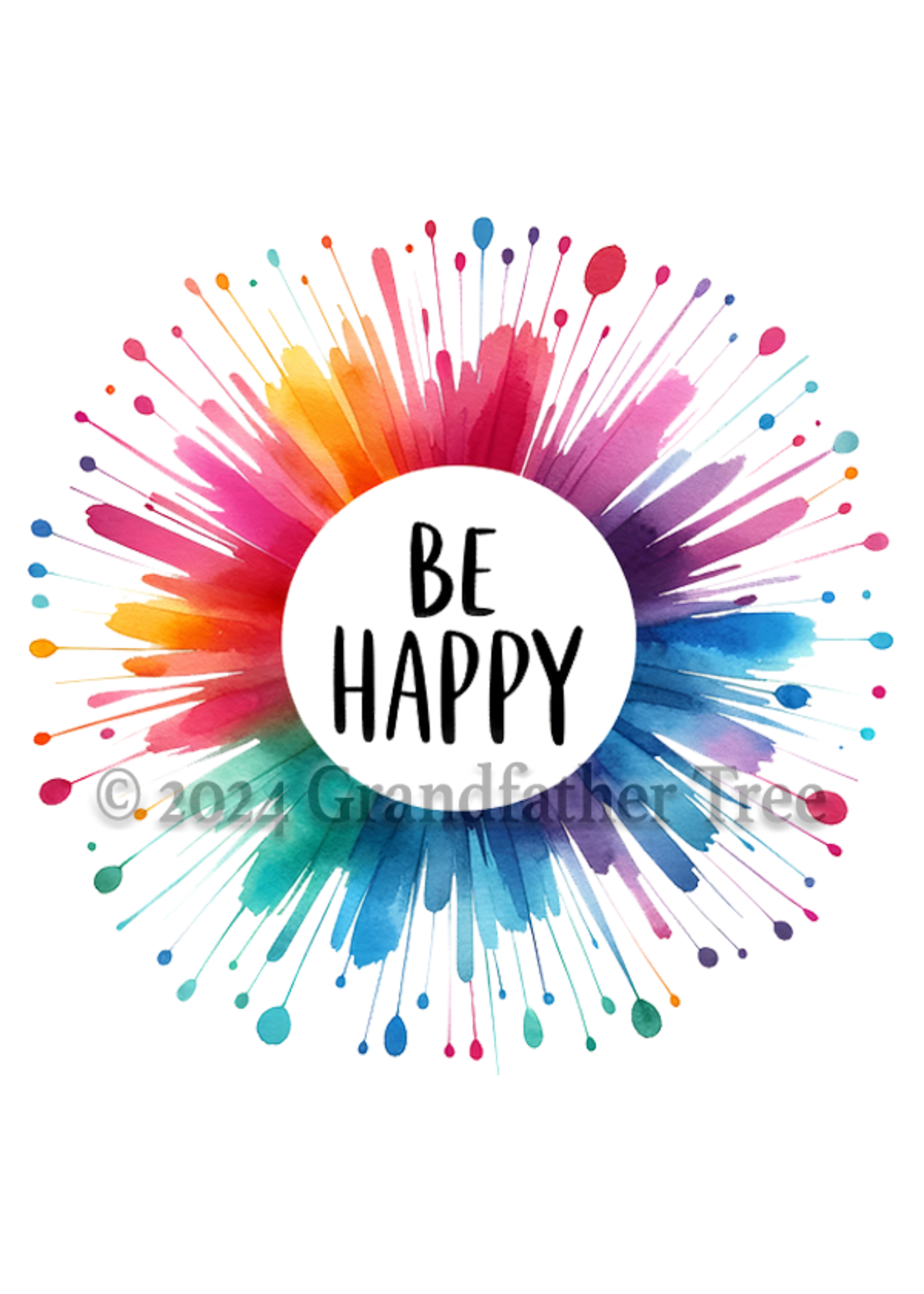 Sticker (Be Happy) 2"