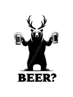 Sticker (Bear, Deer, or Beer?) 2"