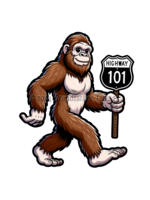Sticker (Bigfoot 101 Sign) 2"