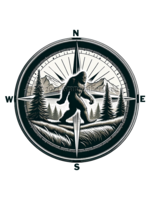 Sticker (Bigfoot Compass) 2"