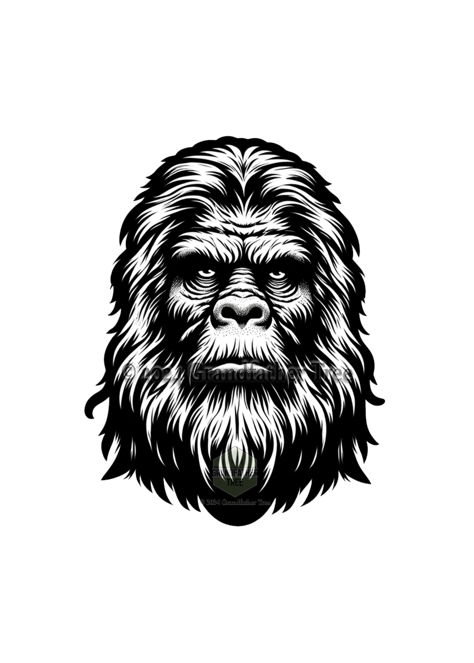 Sticker (Bigfoot Face)