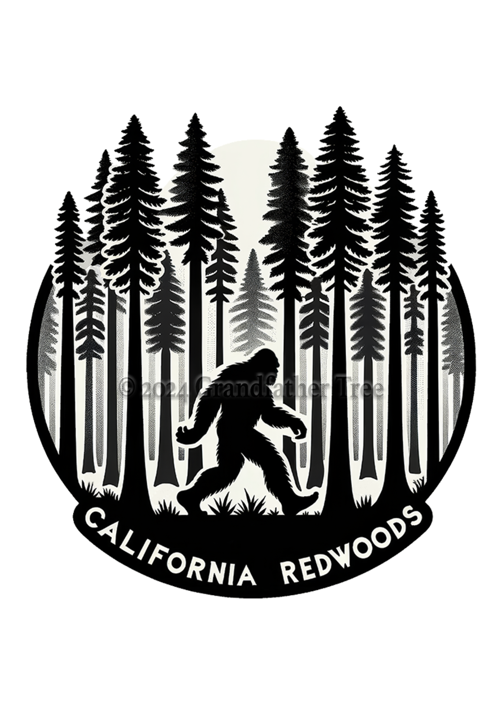 Sticker (Bigfoot in Redwoods)